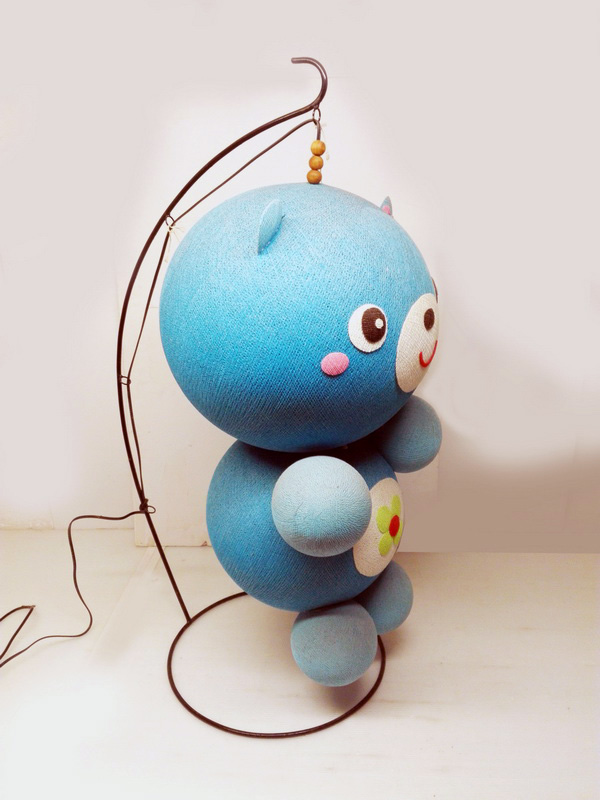 lampara pie sobremesa xl hilo metal 98x56x38 1u